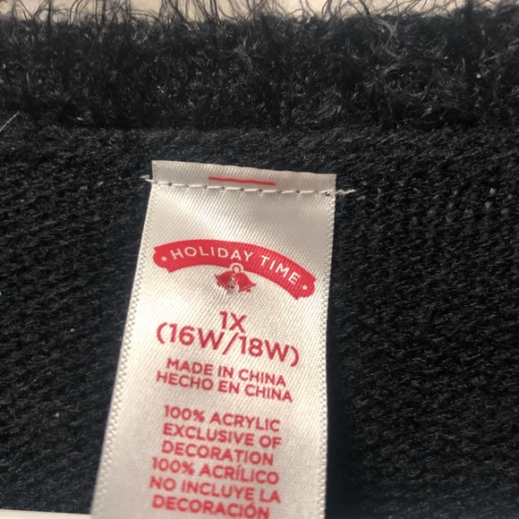 Holiday Time Christmas Sweater Reindeer Party Pullover Multicolor Sz 1X(16W/18W) - Picture 13 of 13